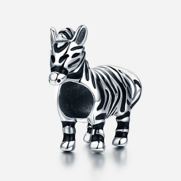 Ezüst zebra charm